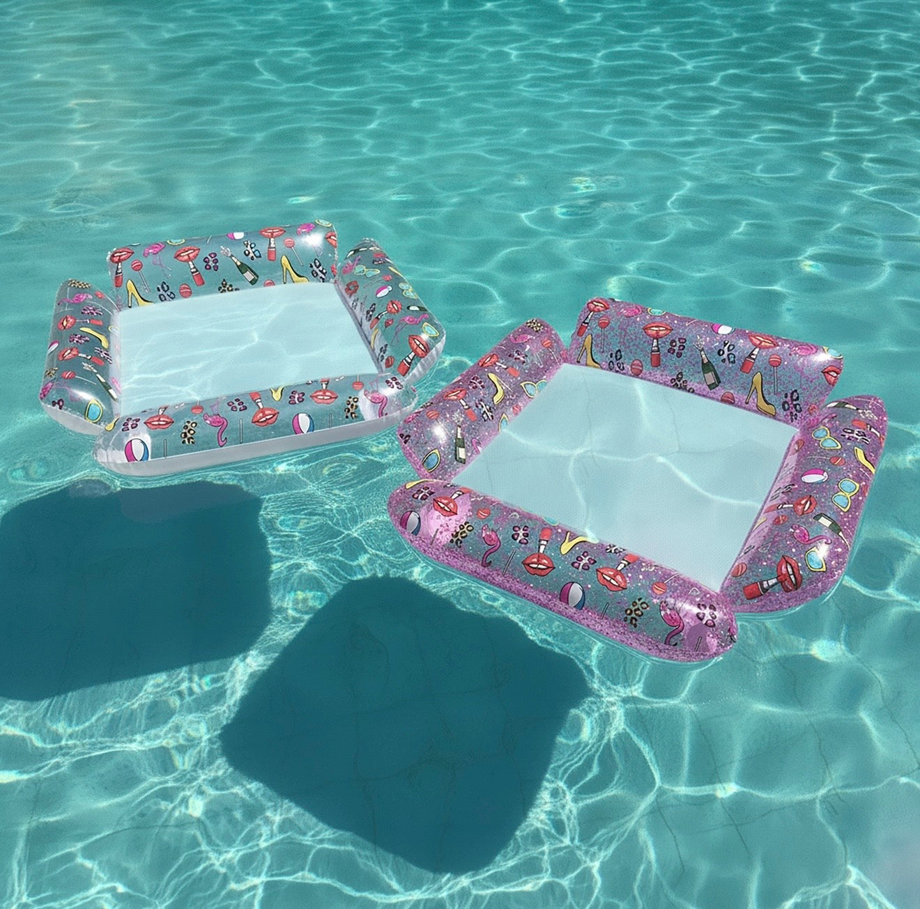 Pre Order - Beach by L Pink Glitter Hammock Lilo