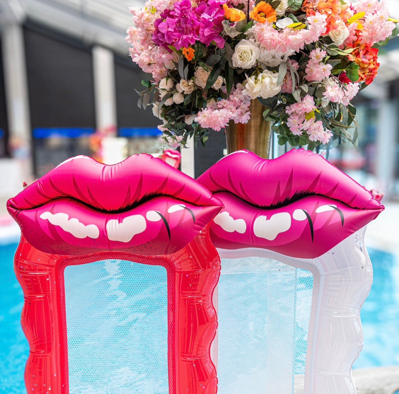 Beach by L Full Lips Glitter Mesh White Lilo