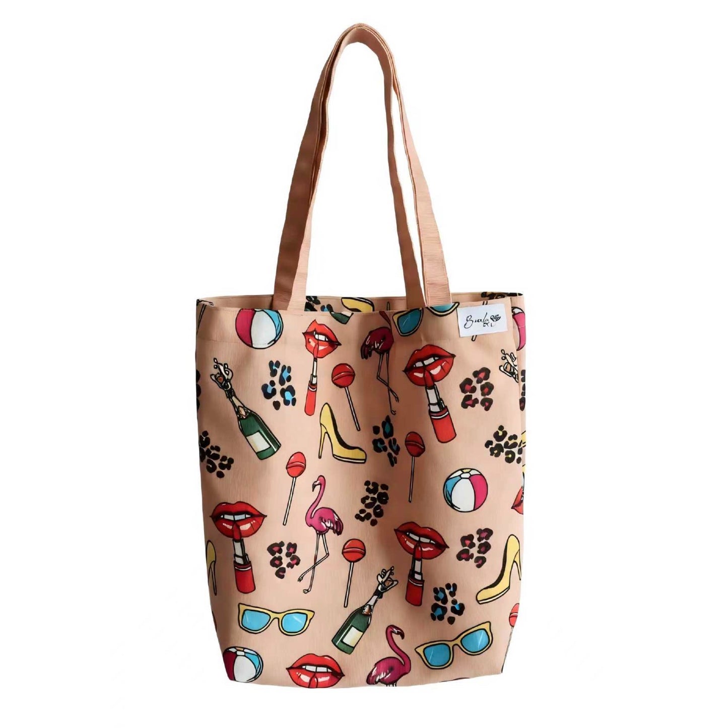 Pre Order - Beach By L Pop Art Medium Canvas Beach Bag