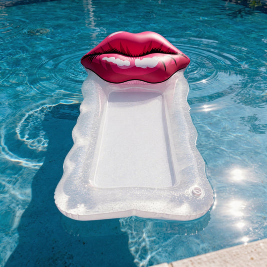 Beach by L Full Lips Glitter Mesh White Lilo